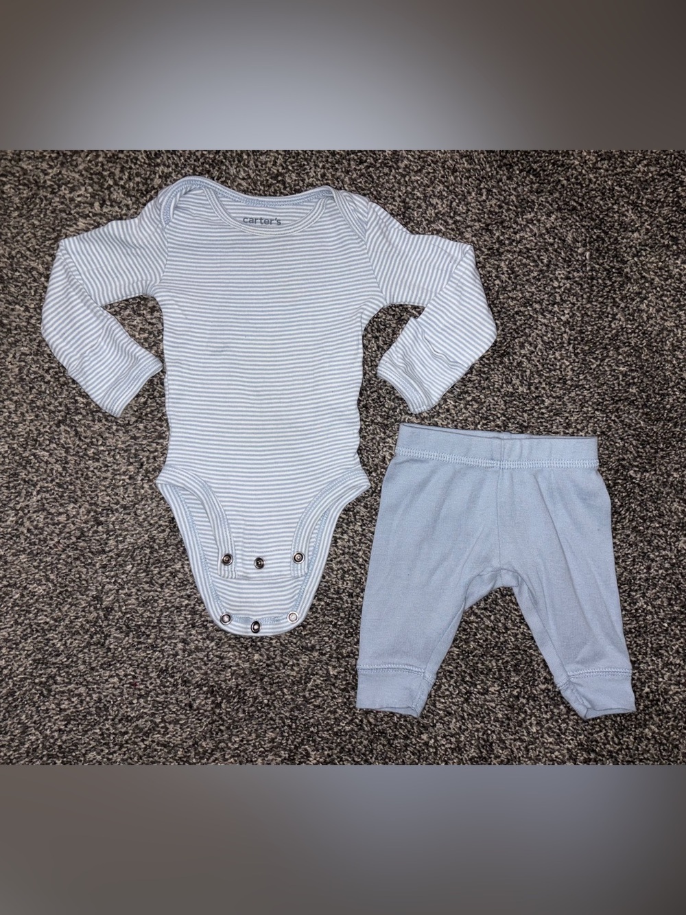 Blue Newborn Long Sleeve Bodysuit and Pants Outfit